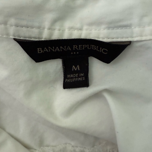 Banana Republic White Cotton Popover - Picture 6 of 7